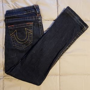 True Religion dark wash boot cut jeans